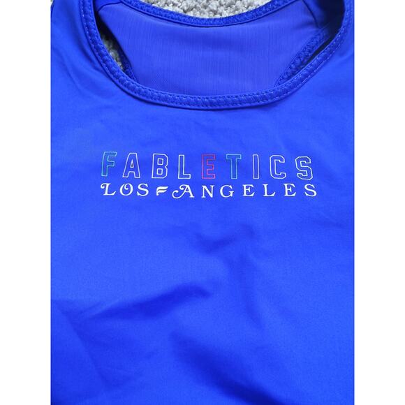 Fabletics Athletic SET Graphic Trinity Sports Bra & Biker Shorts Purple Indigo S - Picture 11 of 14